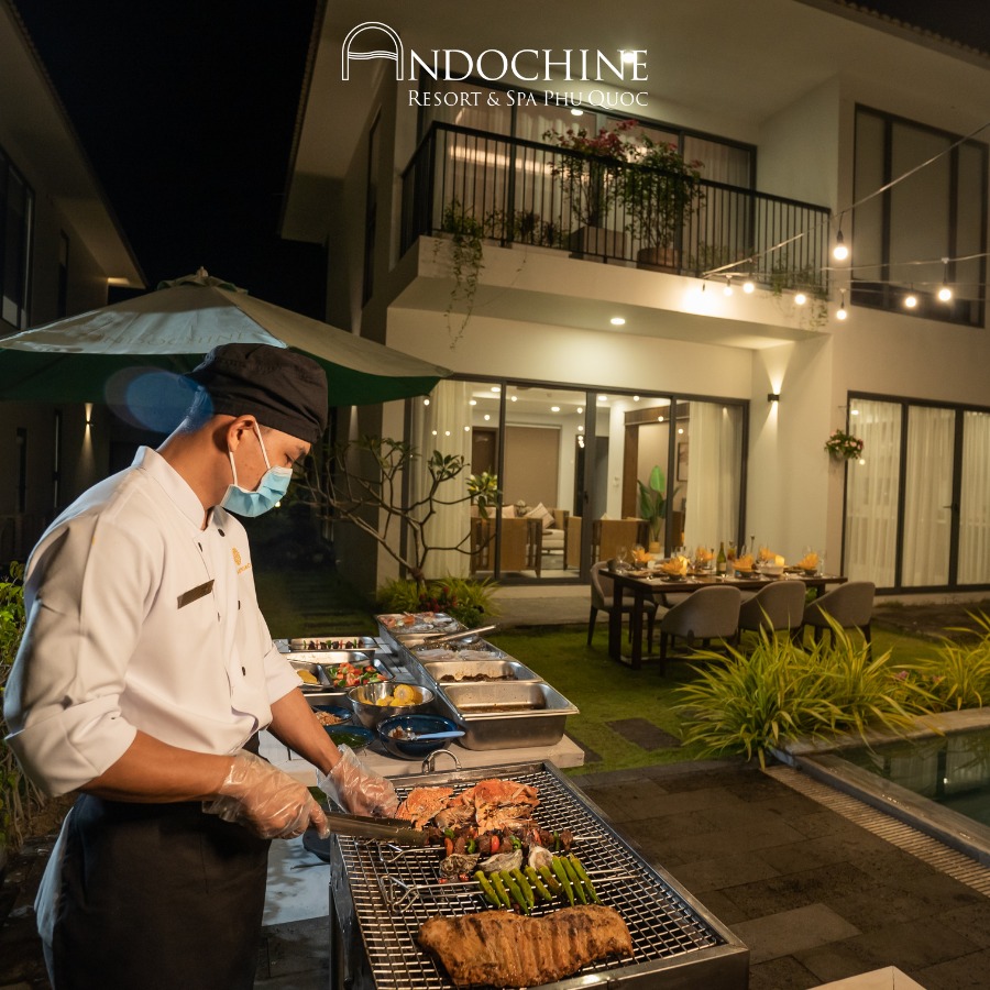 Trải nghiệm tiệc BBQ Garden ngay tại villa